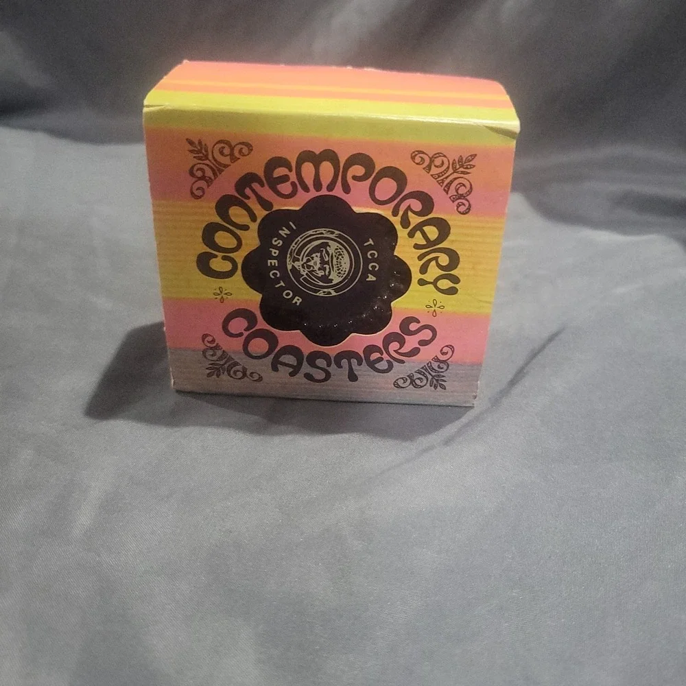 Vintage 1970s Ritepoint Contemporary Coasters w/Box TCCA Inspector